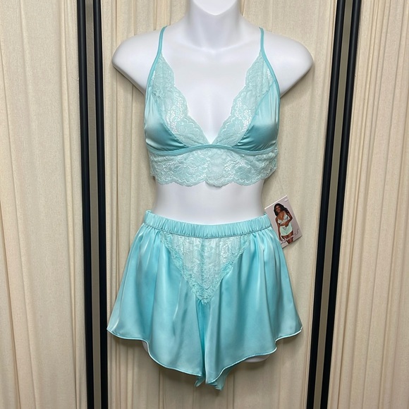 NEW- DREAMGIRL 2PC MINT LINGERIE SET SIZE SMALL - Picture 1 of 11